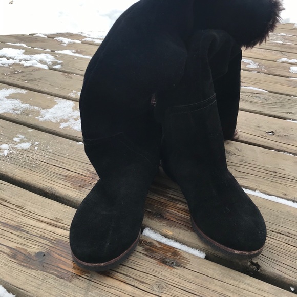 Sam Edelman Suede Over-Knee Faux-Fur-Lined Boots - Picture 14 of 15